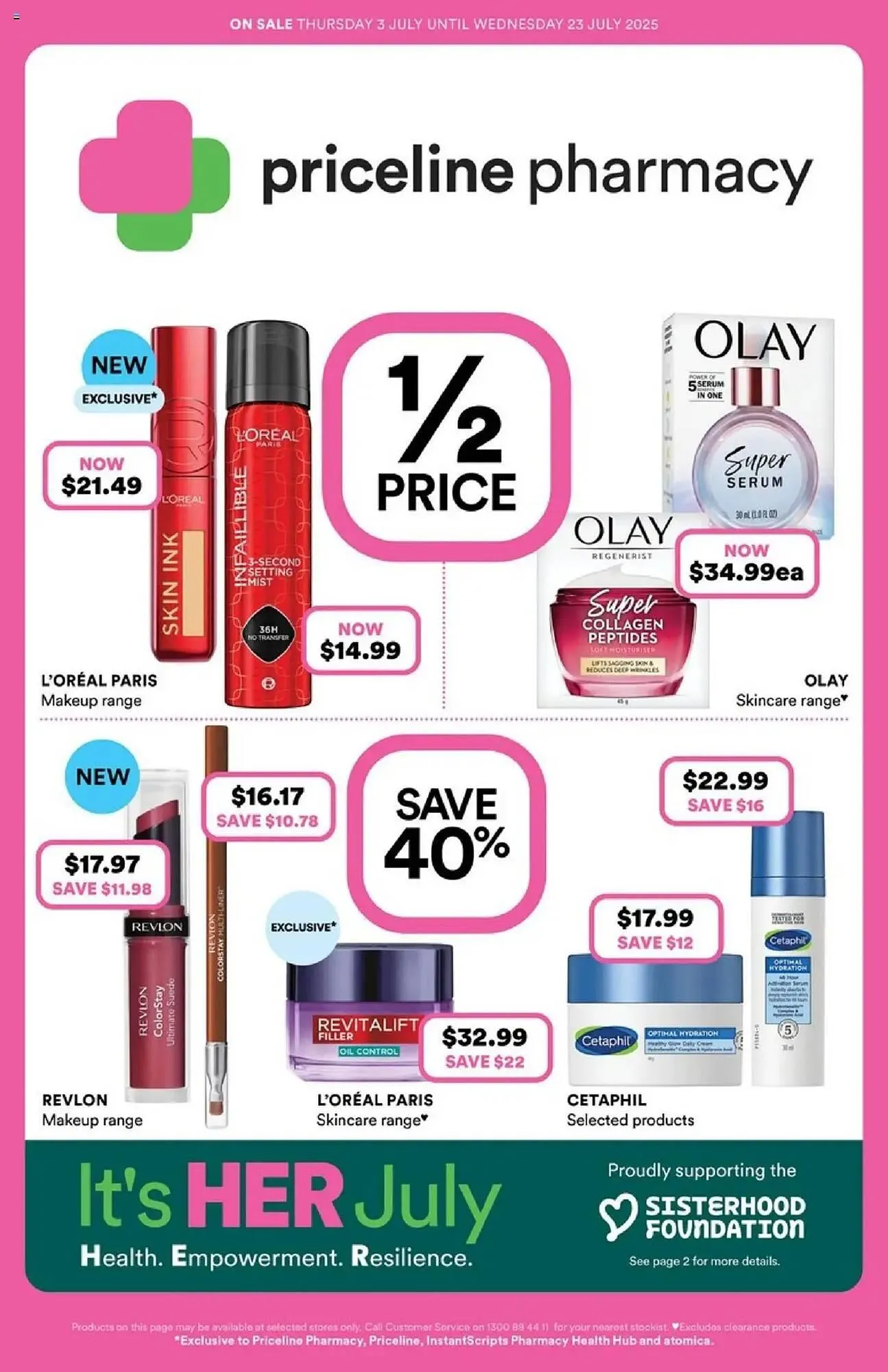 Priceline catalogue - Catalogue valid from 3 July to 23 July 2025 - page 1