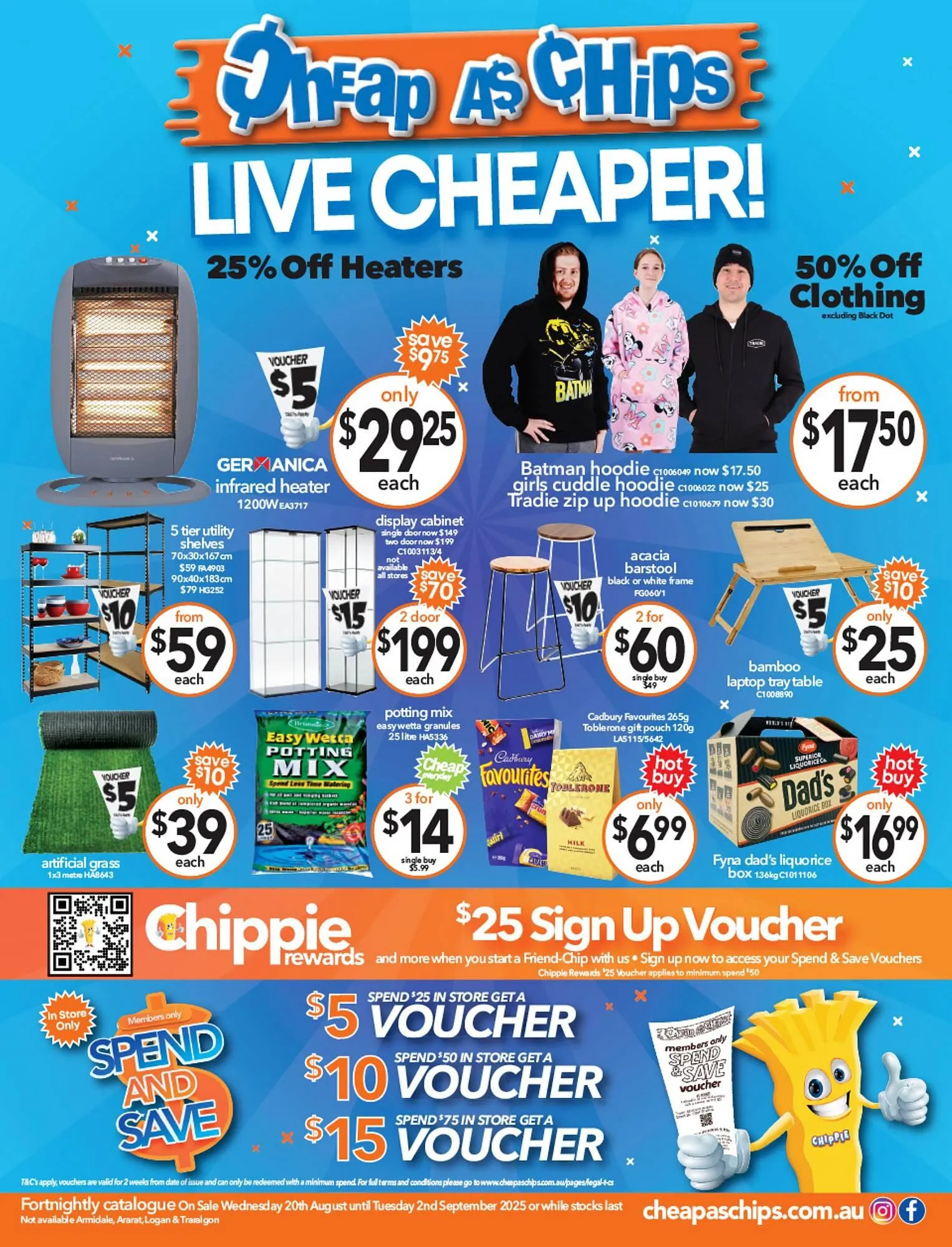 Cheap as Chips catalogue - Catalogue valid from 20 August to 2 September 2025 - page 1