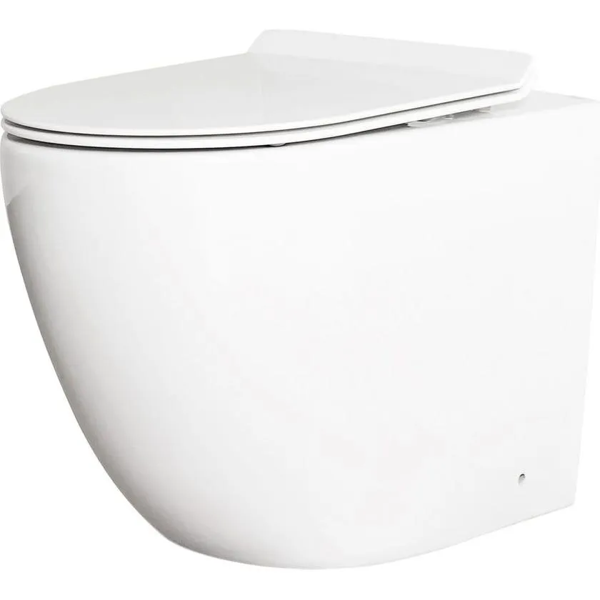 Milu Odourless 2403210 Crest Wall Faced Toilet and Cistern - Back Entry / Universal Trap