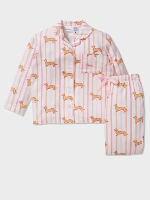 Jnr Girls Penny Stripe Pj Set