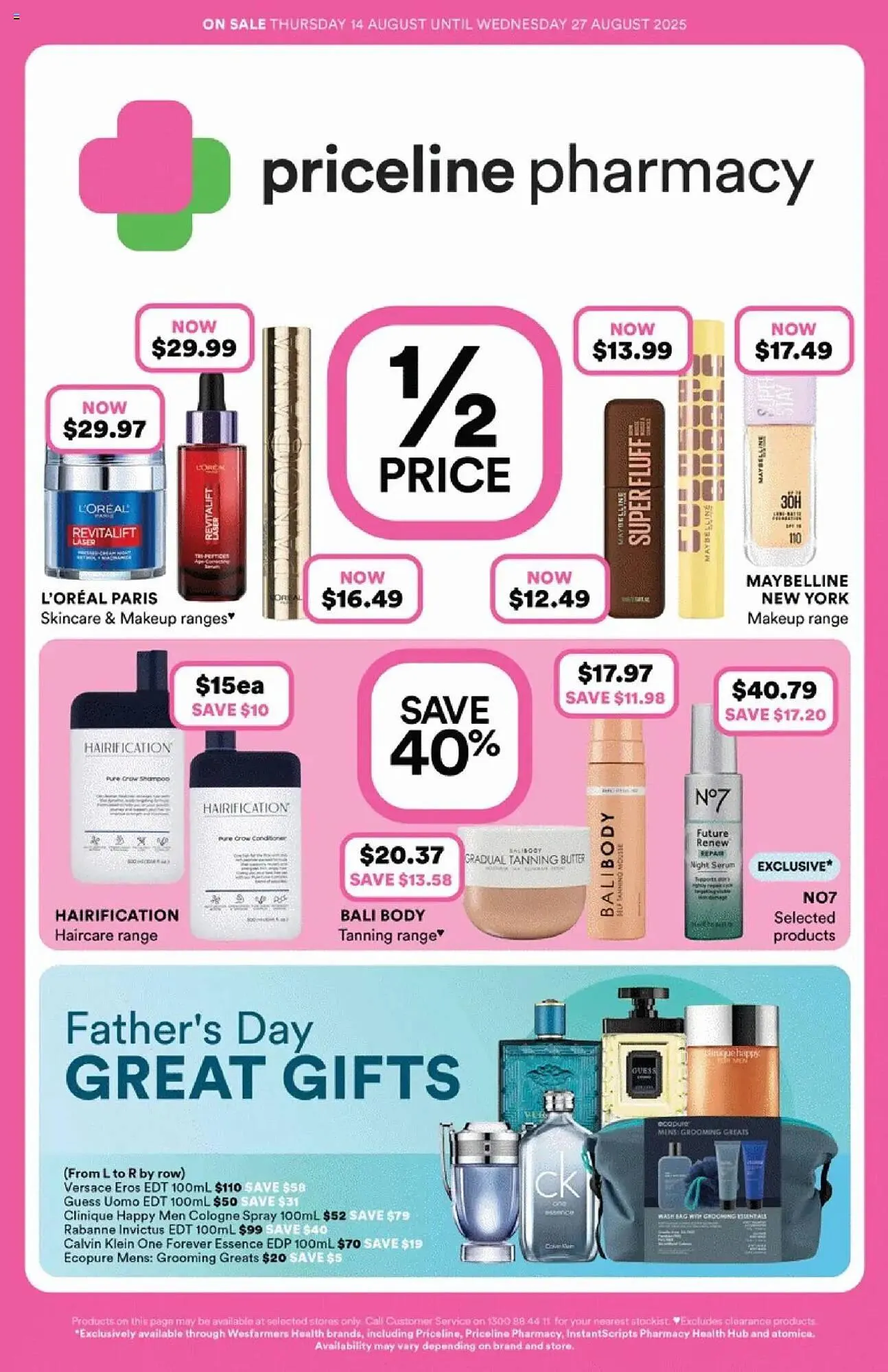 Priceline catalogue - Catalogue valid from 13 August to 27 August 2025 - page 1