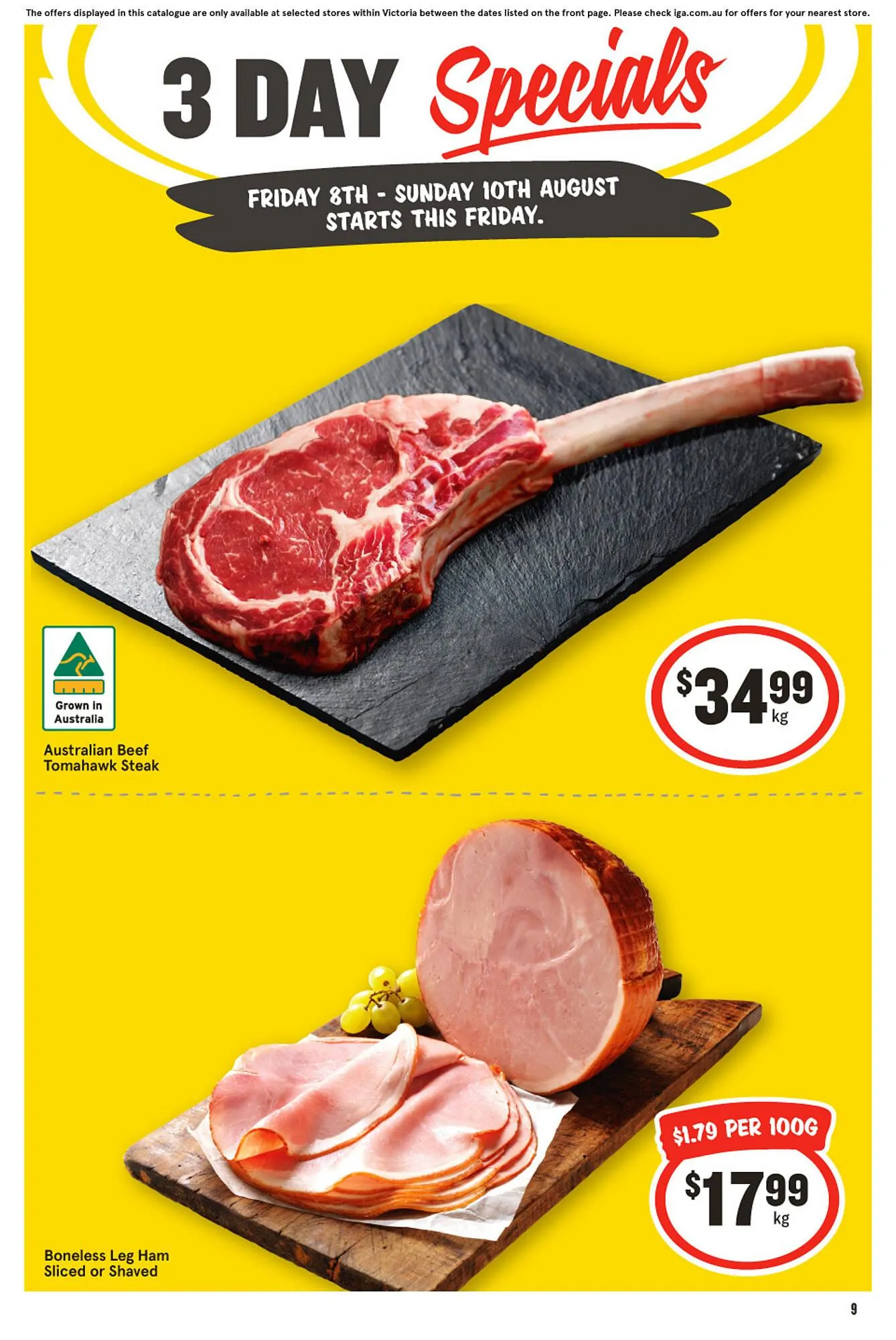 IGA catalogue - Catalogue valid from 8 August to 10 August 2025 - page 1