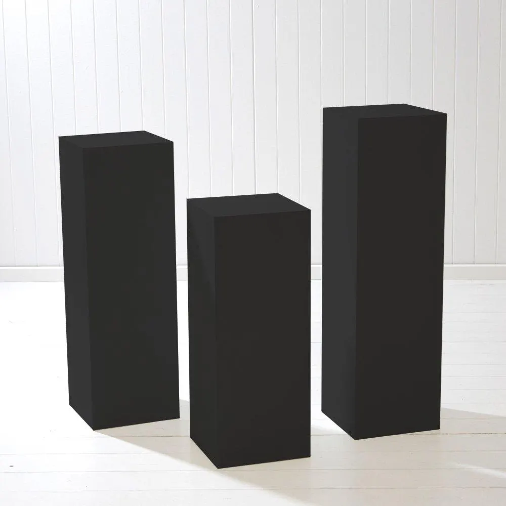 Plinth Wooden Black 100cm x 30cm HIRE