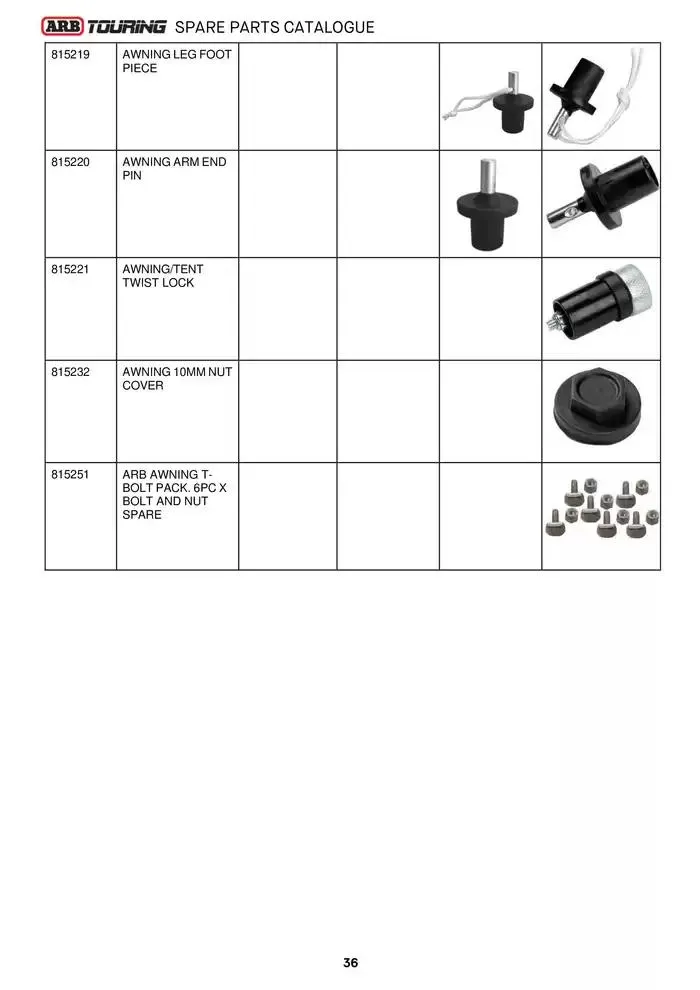 ARB Touring Spare Parts Catalogue - Catalogue valid from 14 March to 31 March 2025 - page 36