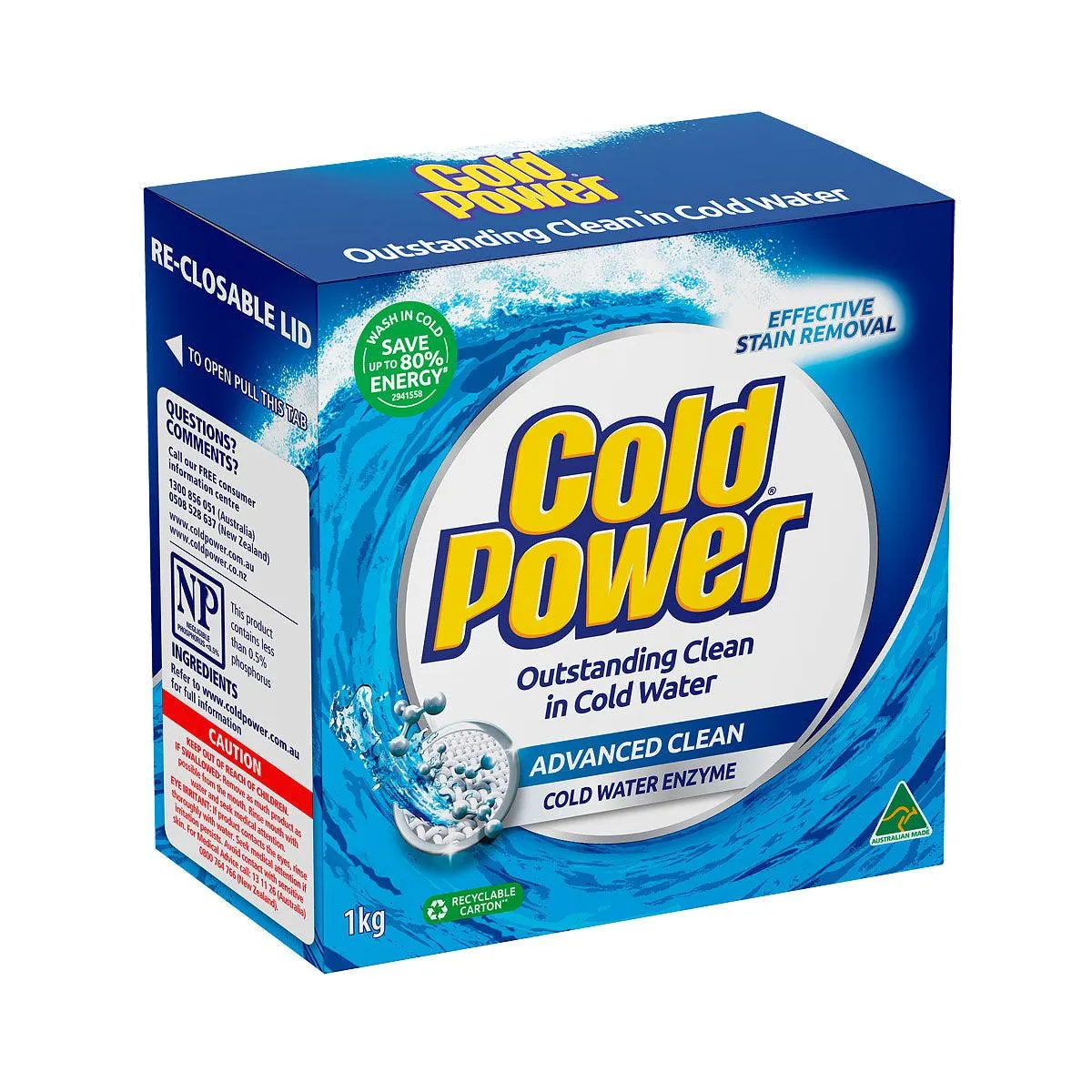 Cold Power Laundry Powder Advanced Clean 1kg