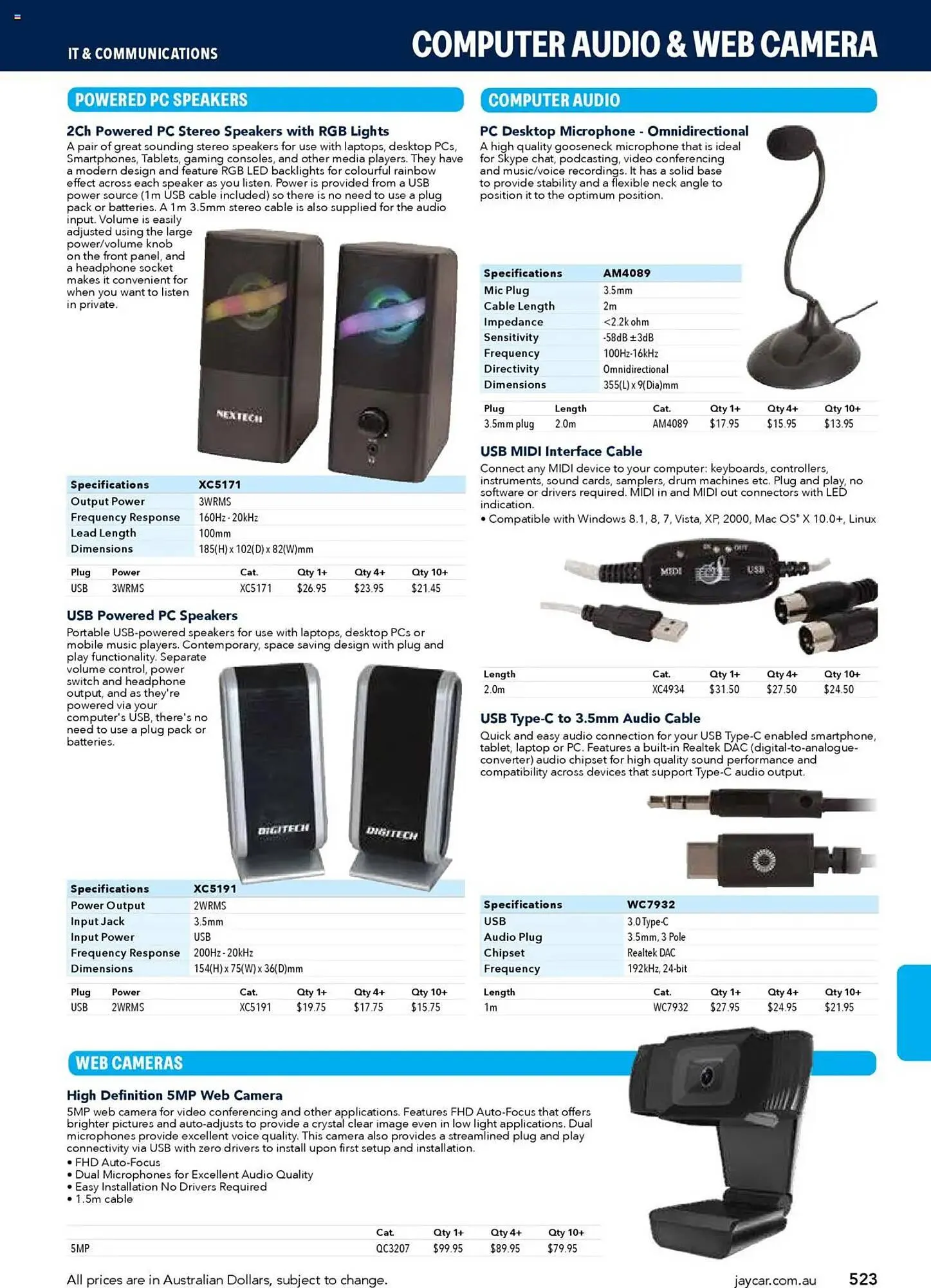 Jaycar Electronics catalogue - Catalogue valid from 8 July to 9 July 2026 - page 523
