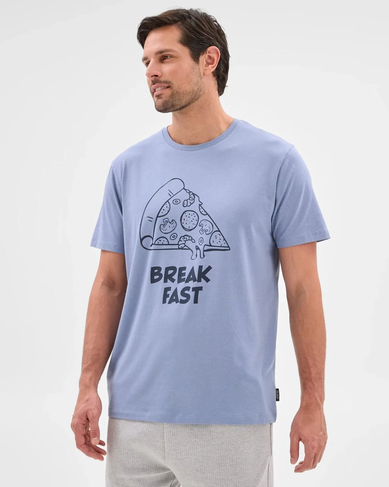 Australian Cotton Blend Print Sleep T-Shirt - Maxx - Pizza Breakfast