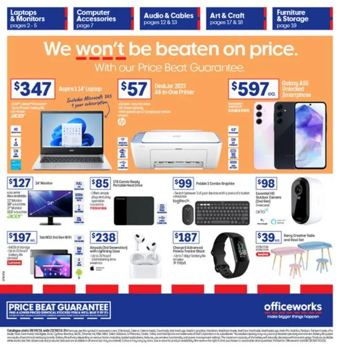 We Won't Be Beaten On Price - Catalogue valid from 8 August to 22 August 2024 - page 1