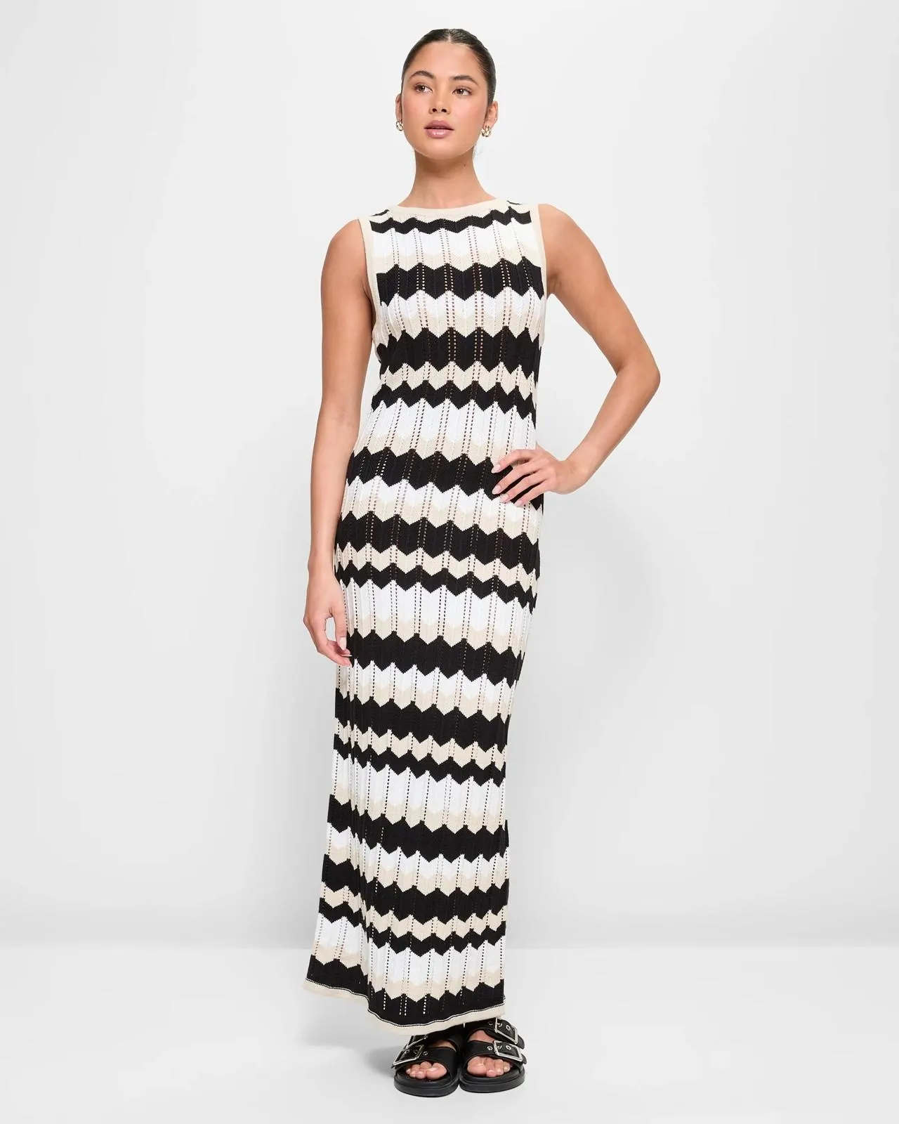 Australian Cotton Blend Crochet Midi Dress - Lily Loves