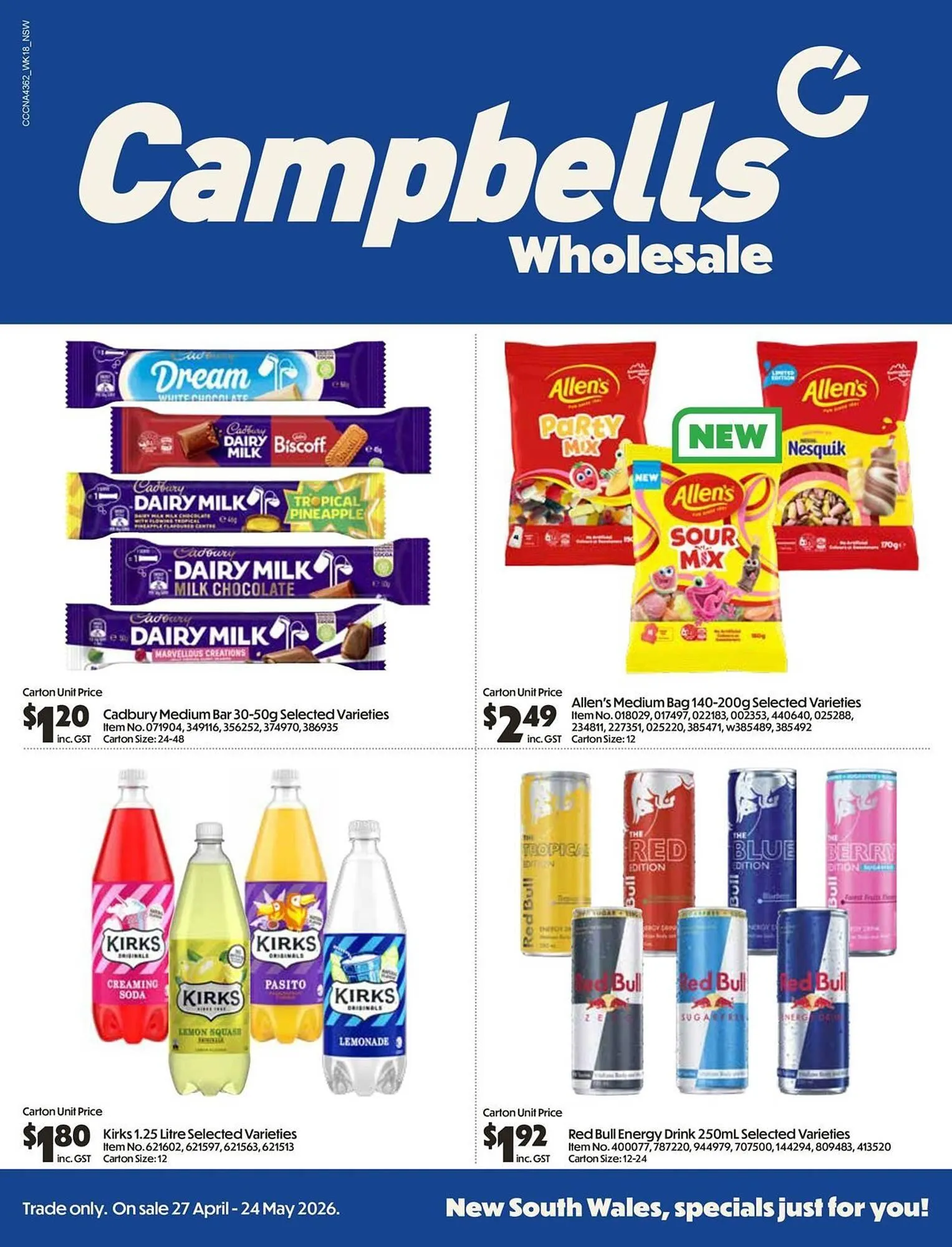 Campbells Wholesale catalogue - Catalogue valid from 27 April to 24 May 2026 - page 1