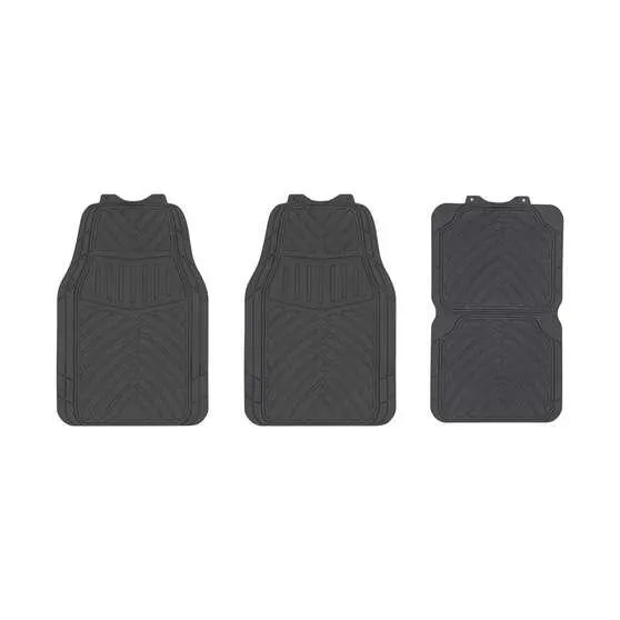 SCA Essential Black Rubber Car Floor Mats