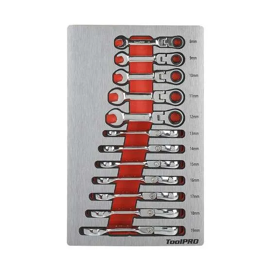 ToolPRO EVA Stubby Flex Spanner Set 12 Piece