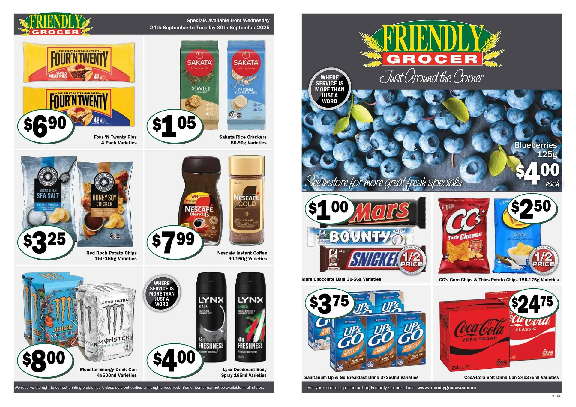 Friendly Grocer catalogue - Catalogue valid from 24 September to 30 September 2025 - page 1