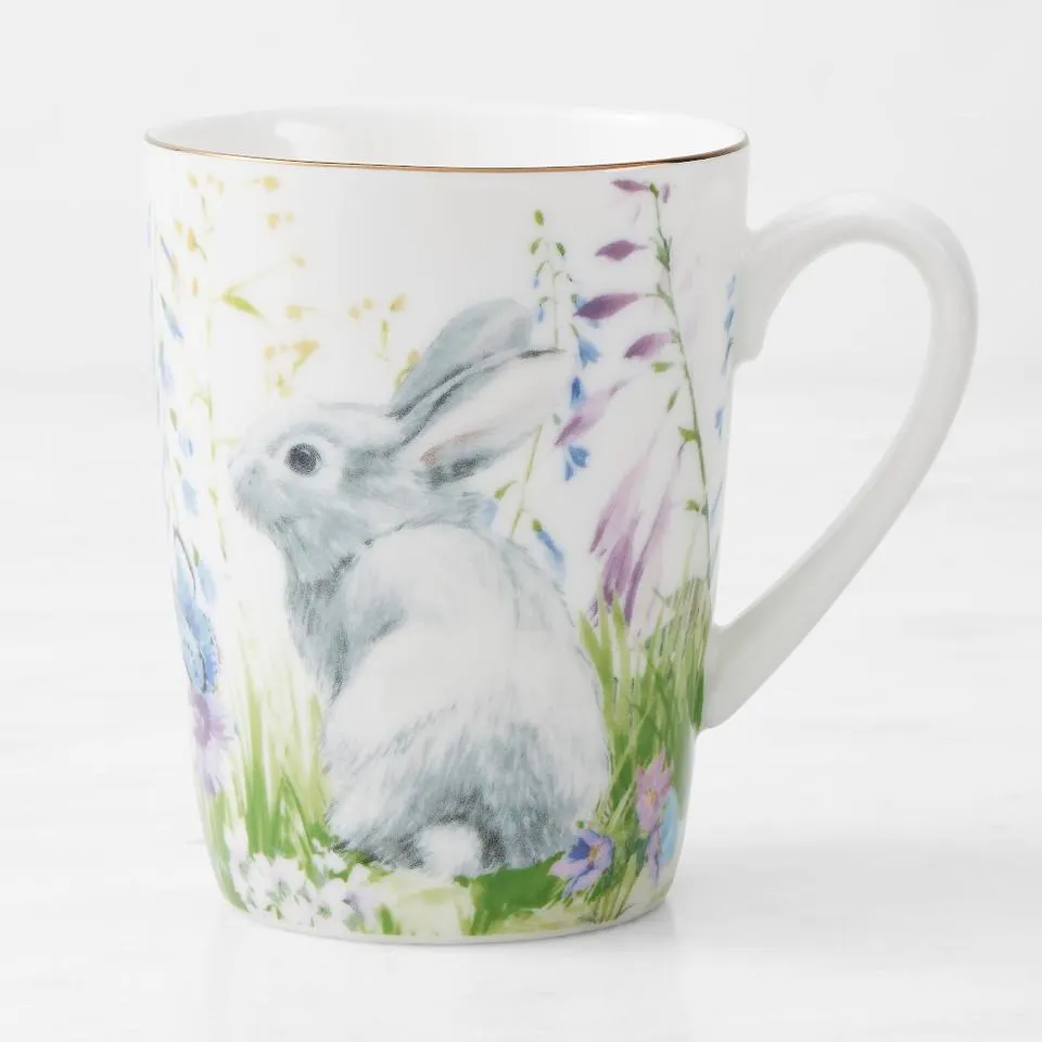 Floral Meadow Mugs, Set of 4