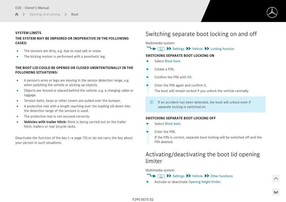 EQE Sedan - Catalogue valid from 11 September to 11 September 2025 - page 203