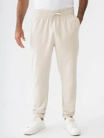 Mens Essential Fleece Trackpant Stone