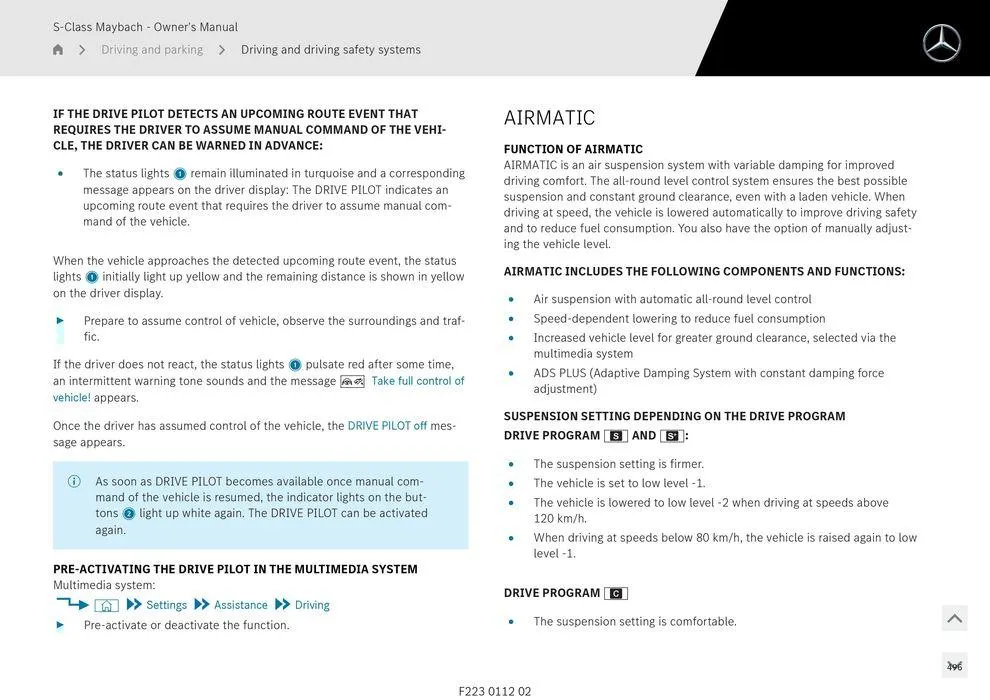 S - Class Maybach - Catalogue valid from 11 September to 11 September 2025 - page 496