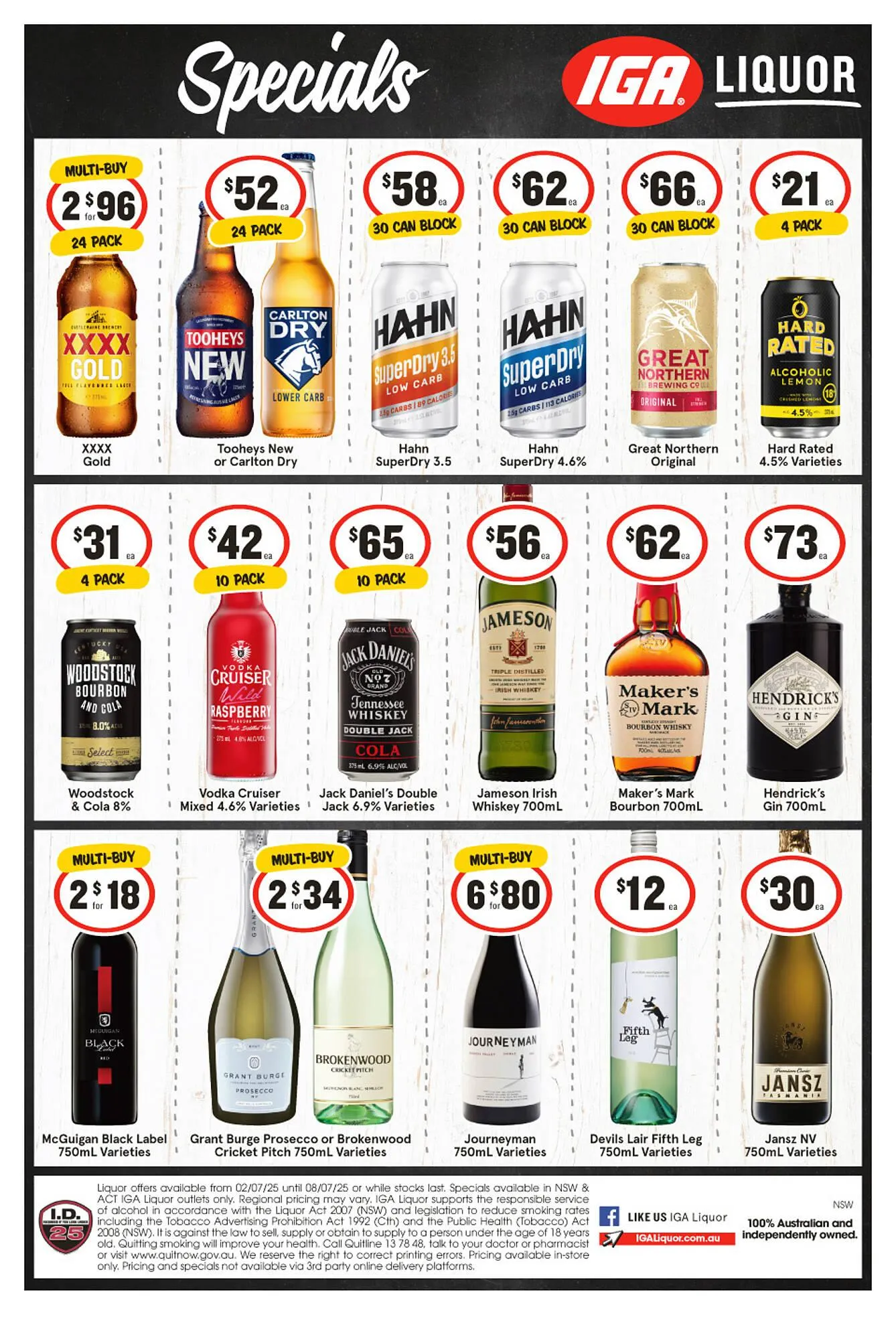 IGA Liquor catalogue - Catalogue valid from 2 July to 8 July 2025 - page 1