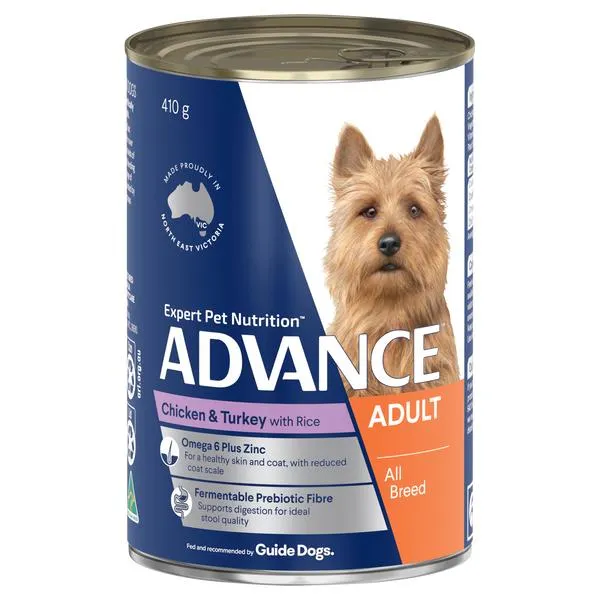 ADVANCE - Adult All Breed Chicken & Turkey with Rice Dog Wet Food (410g)