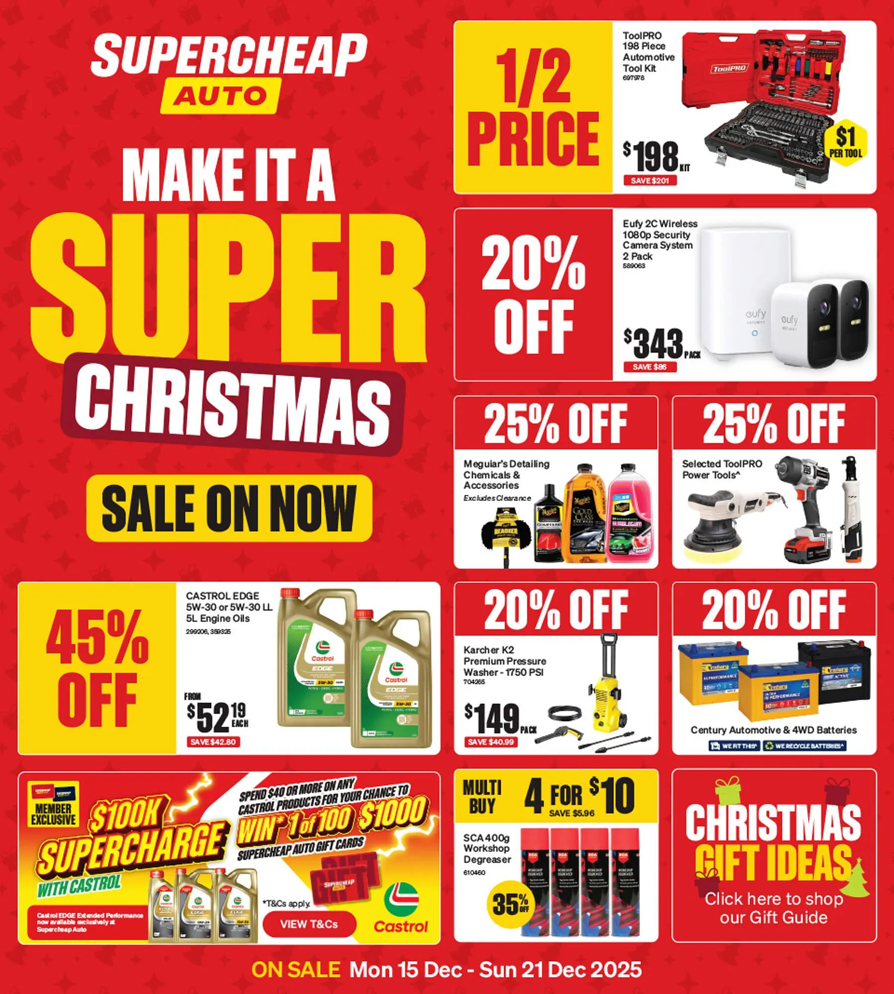 SuperCheap Auto catalogue - Catalogue valid from 15 December to 21 December 2025 - page 1