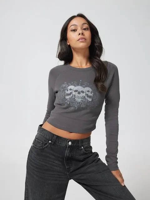 Skull Long Sleeve Raglan