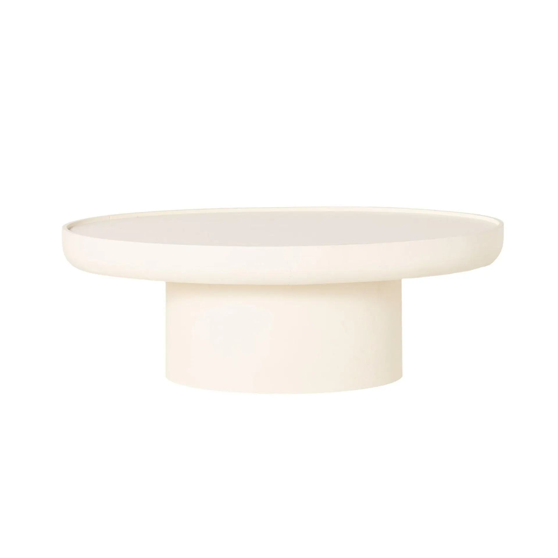 Lani Oval Coffee Table White Wash 120 x 39 x 65cm