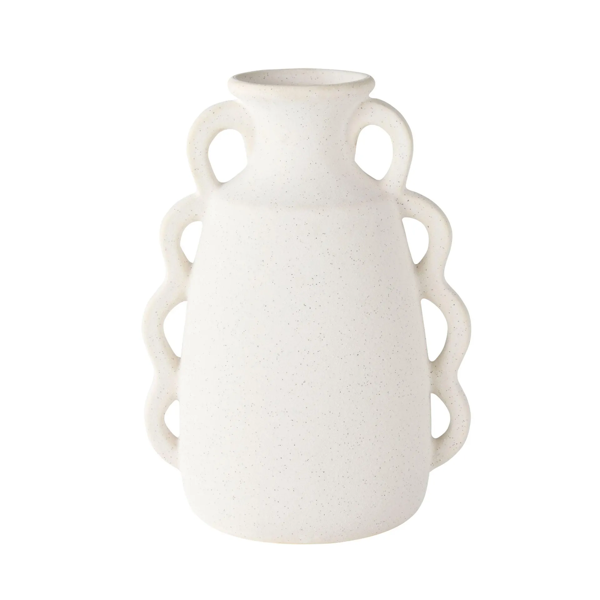 Tranquil Large Scalloped Ceramic Vase