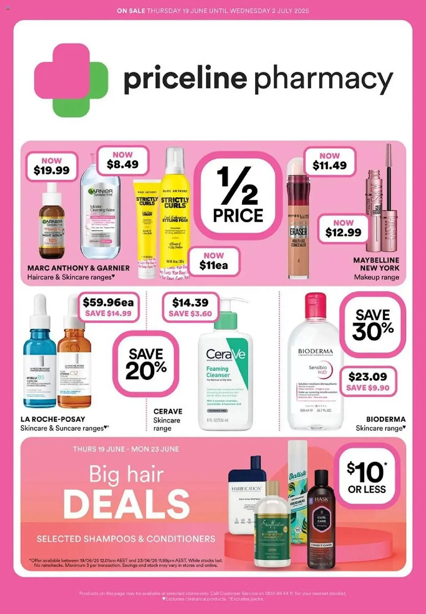 Priceline catalogue - Catalogue valid from 19 June to 2 July 2025 - page 1