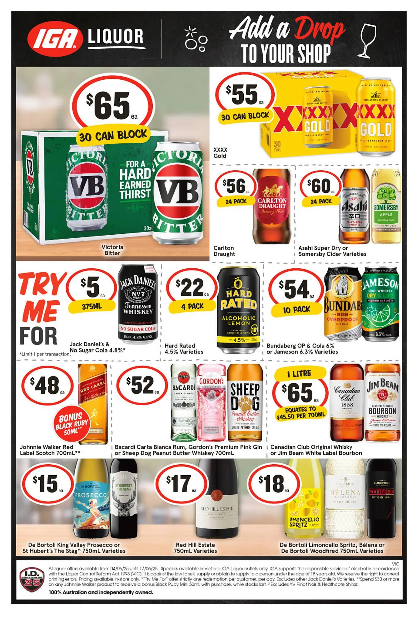 IGA Liquor catalogue - Catalogue valid from 11 June to 17 June 2025 - page 1
