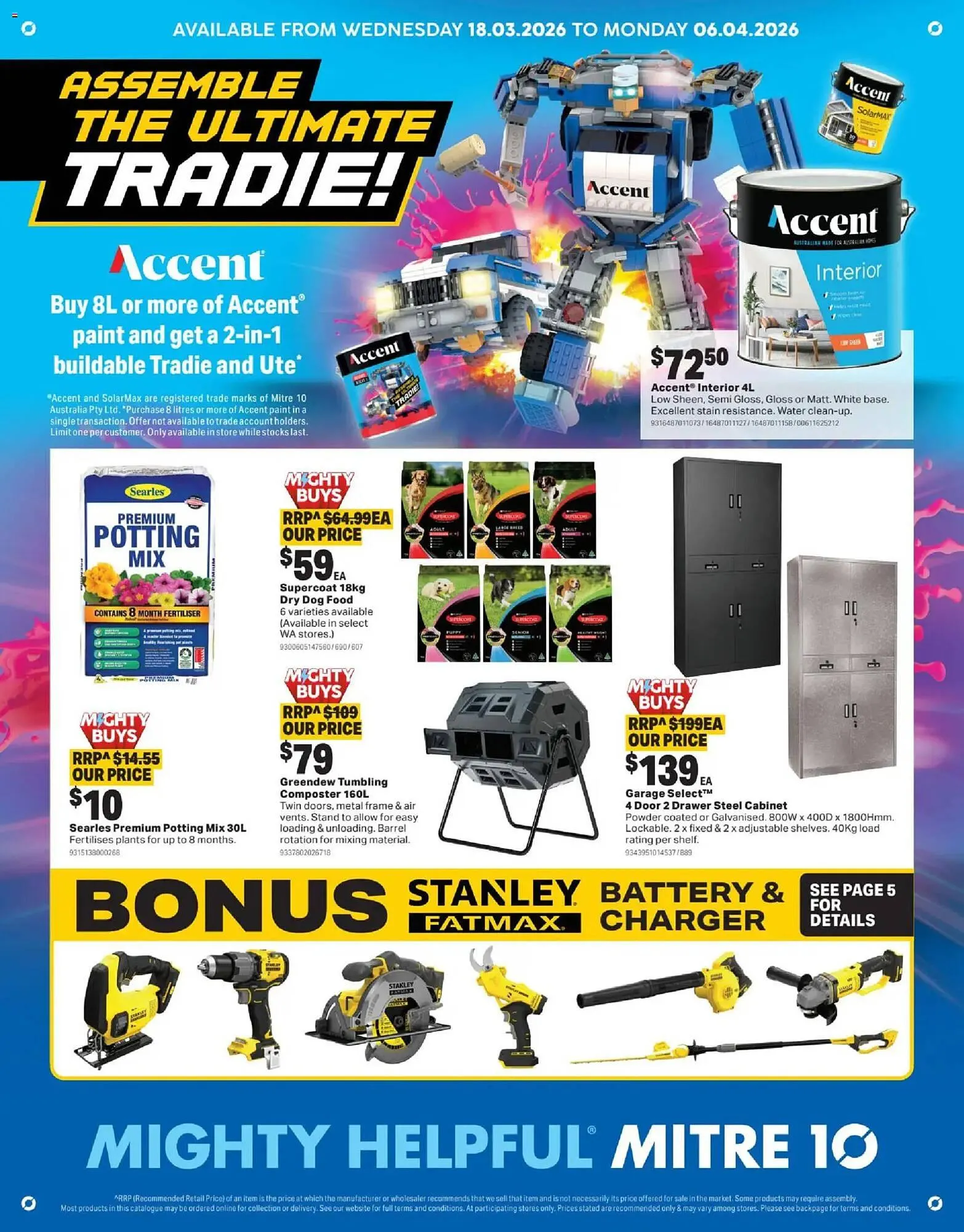 Mitre 10 catalogue - Catalogue valid from 18 March to 6 April 2026 - page 1