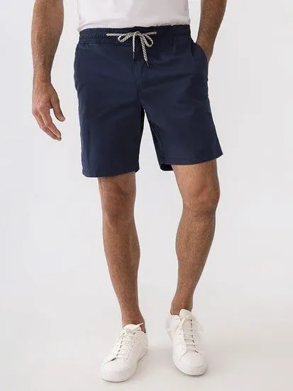 Cotton Poplin Stretch Shorts Blue