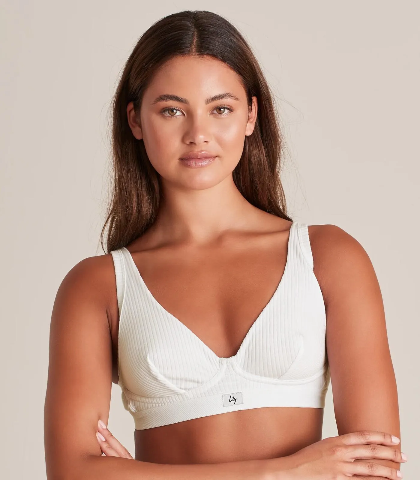 Lily Loves Heritage Rib Wirefree Plunge Bra; Style: LBR63349