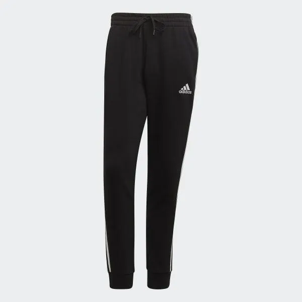 Essentials Fleece Tapered Cuff 3-Stripes Pants