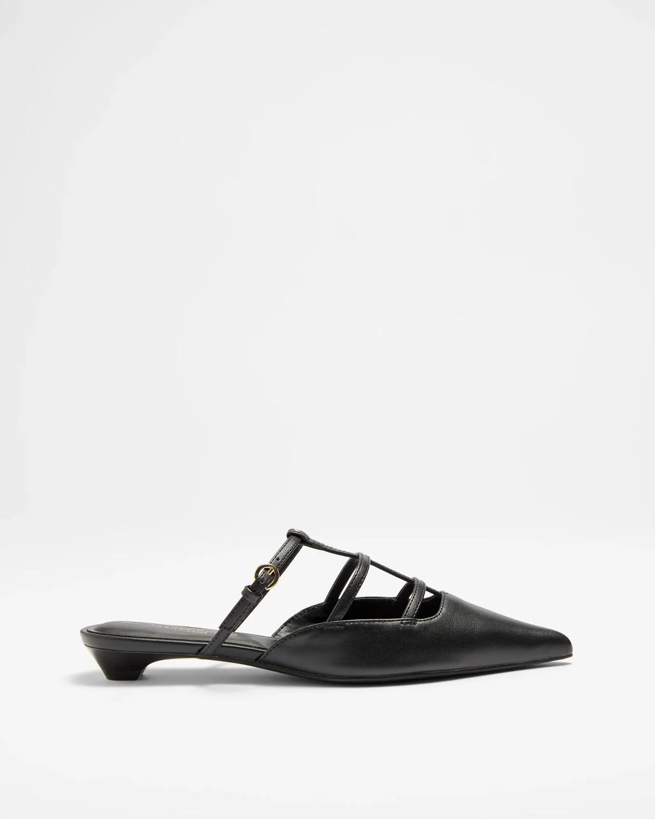 Womens Caged Stud Flat - Jaimie - Black