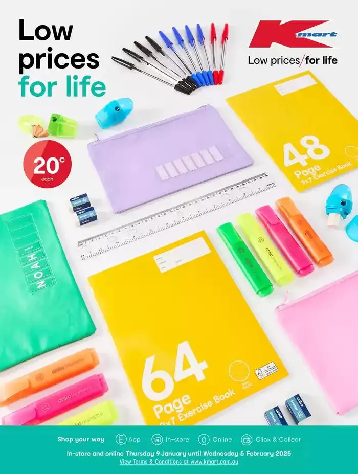 BACK TO SCHOOL - Low prices for life - Catalogue valid from 9 January to 5 February 2025 - page 1