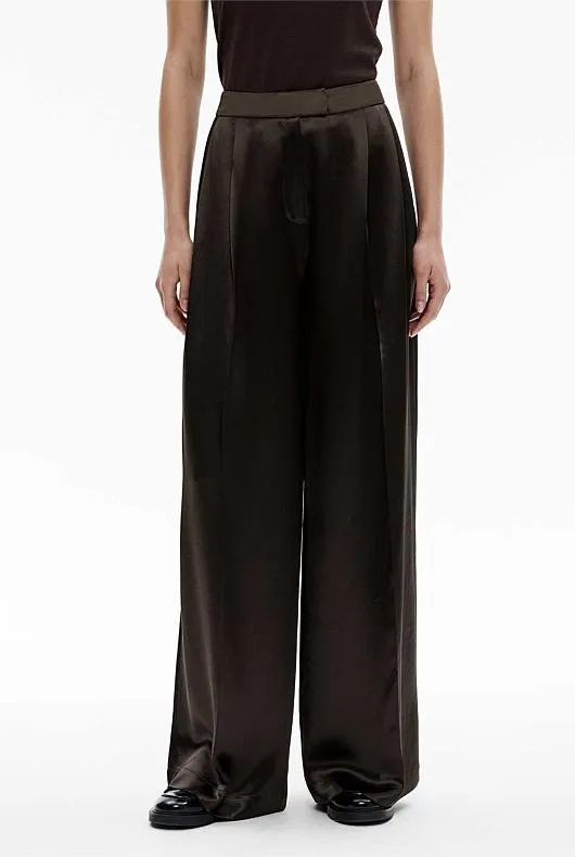 Acetate Blend Full Length Pant