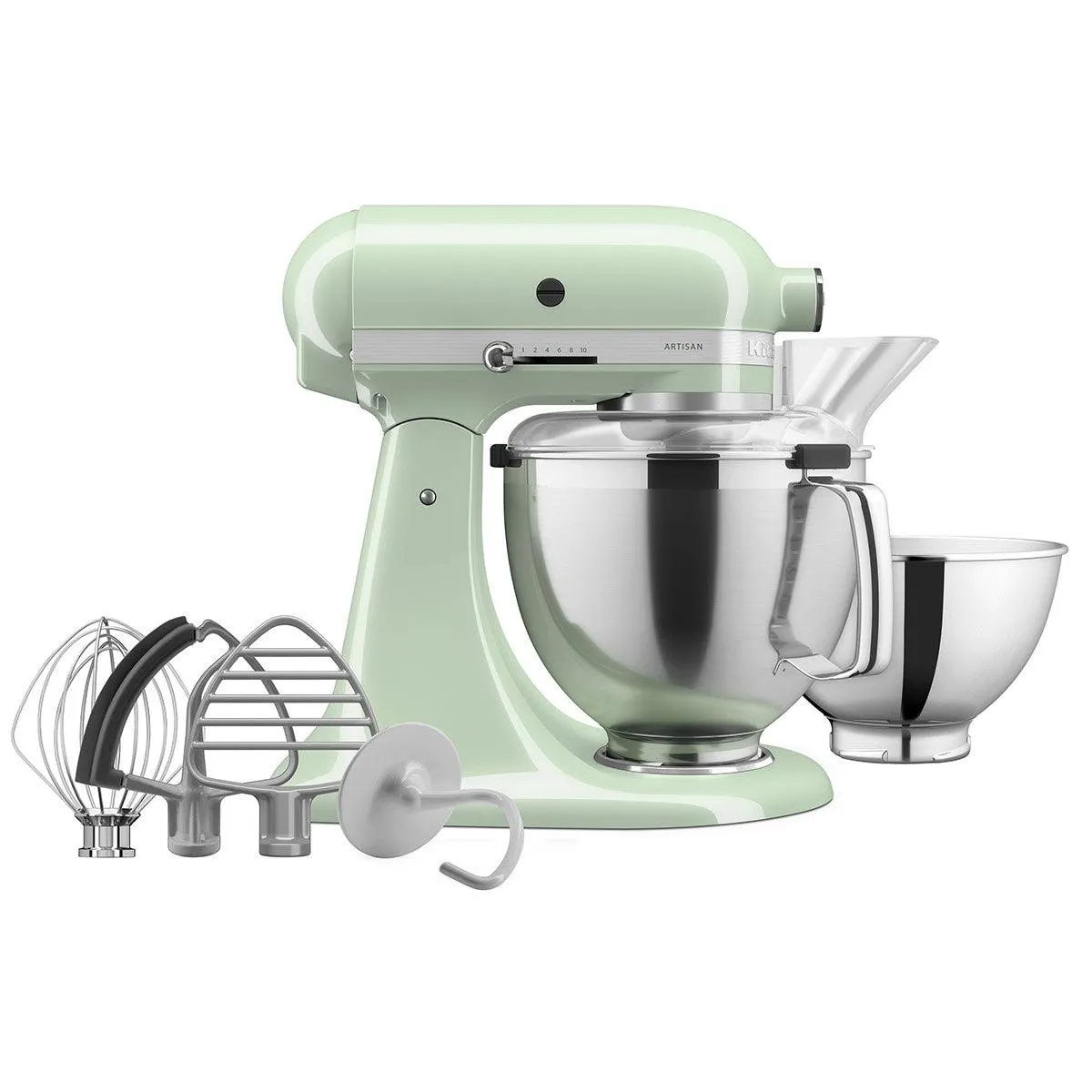 KitchenAid KSM195 Artisan Series Tilt-Head Stand Mixer with Premium Accessory Pistachio 4.8L