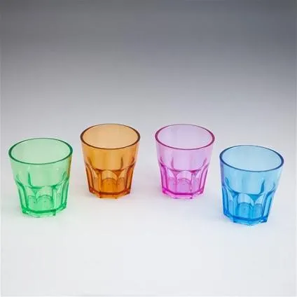 Set 4 Unbreakable Coloured Glasses