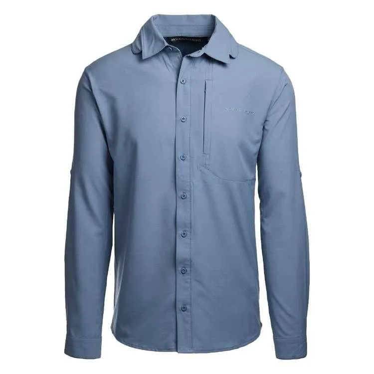 Men's Hancock Long Sleeve Shirt Mid Blue Large