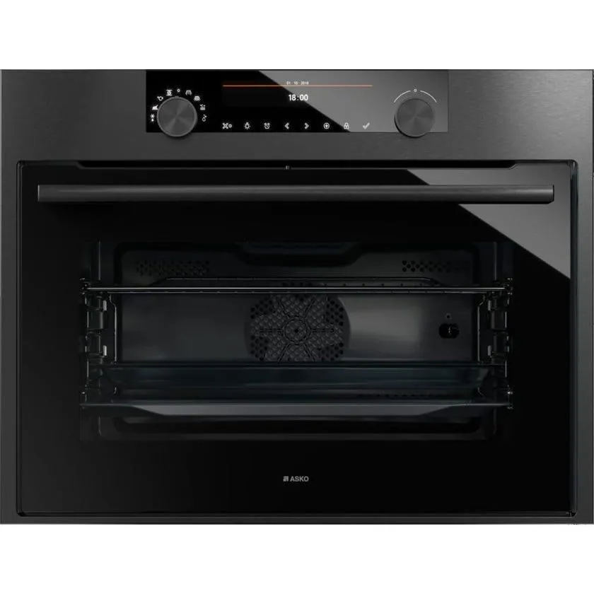 ASKO OCM8487B 45cm Black Steel Combination Microwave Oven