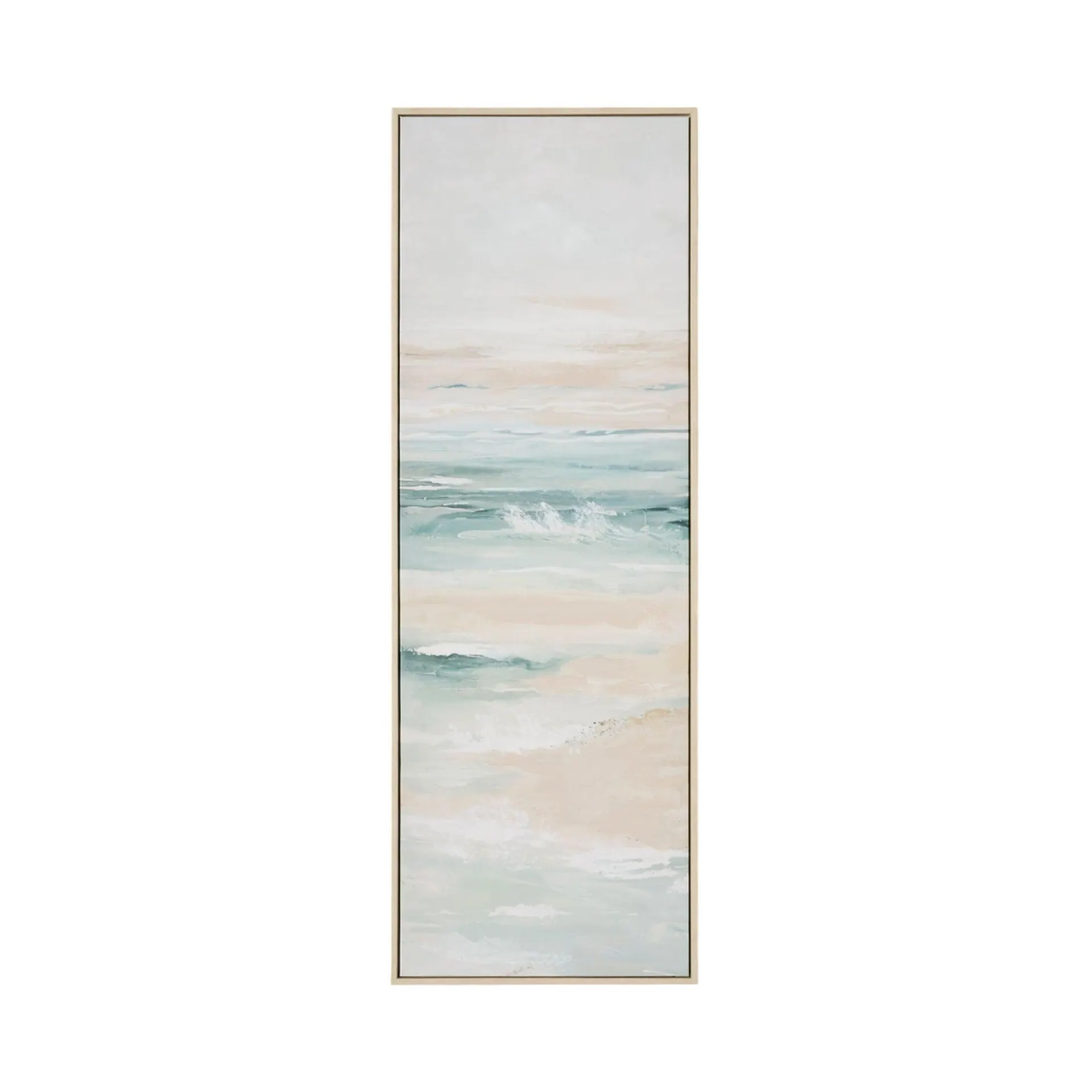 Narrow Ocean Framed Canvas Print 42.5x122.5cm