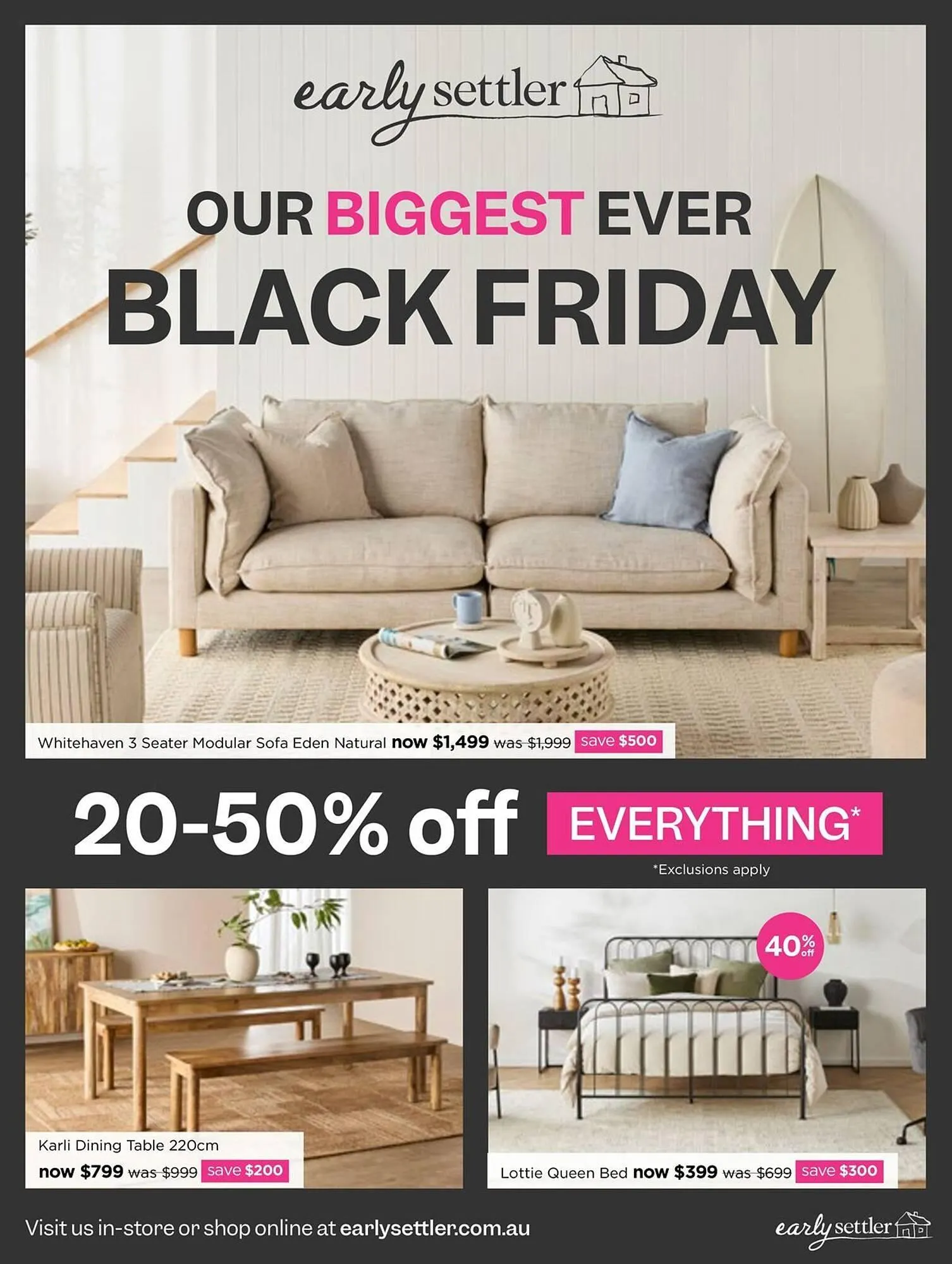 Early Settler catalogue - 1