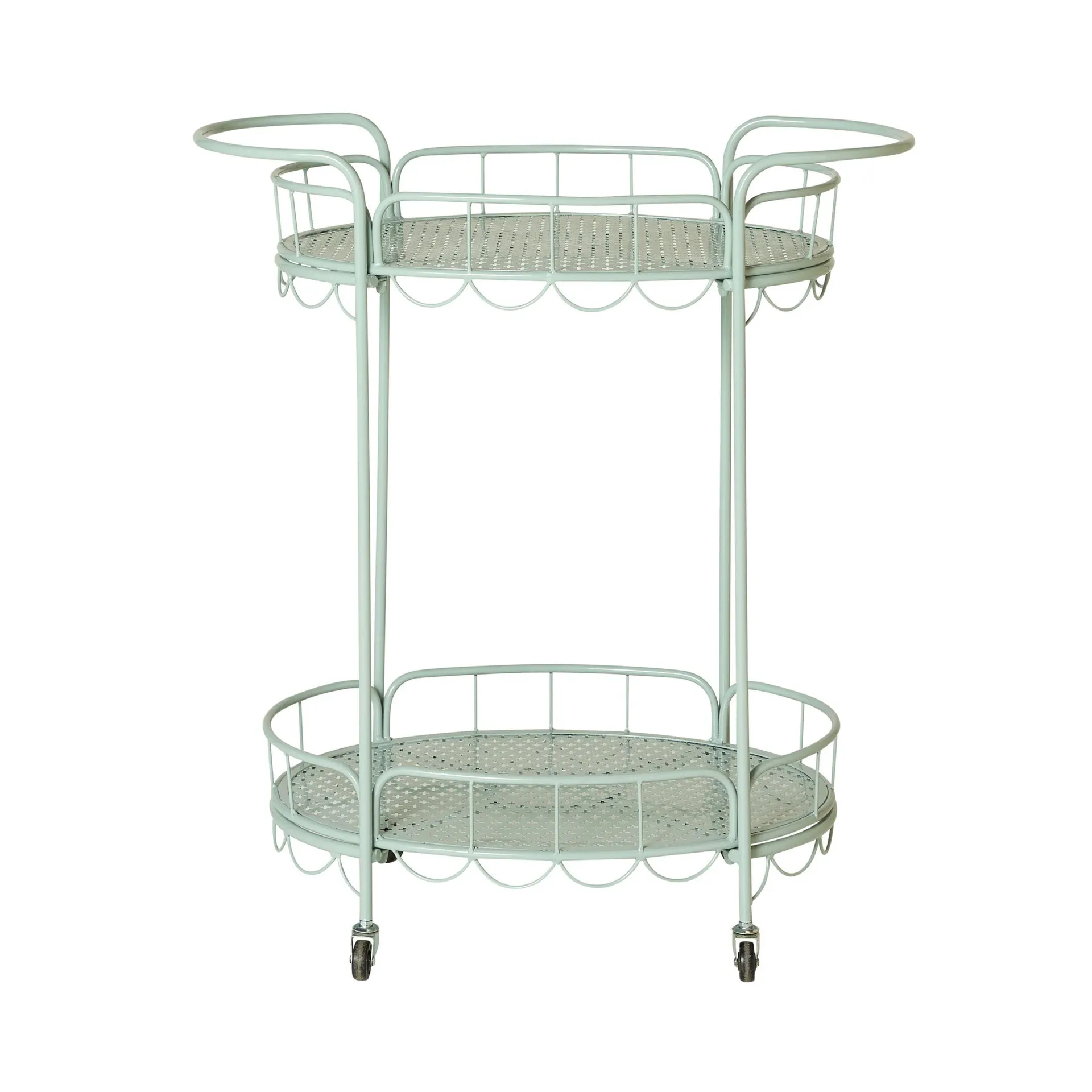 Molly Round Trolley Green 79x46x86cm