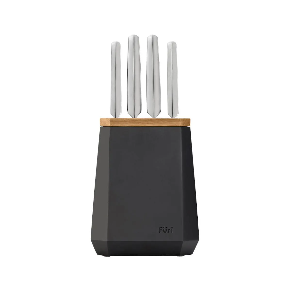 Furi 5 Piece Pro Stone Knife Block Set Midnight