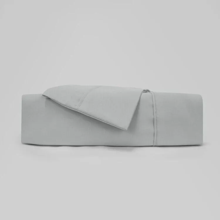 Odyssey Living Thermal Flannelette Sheet Set Pale Grey