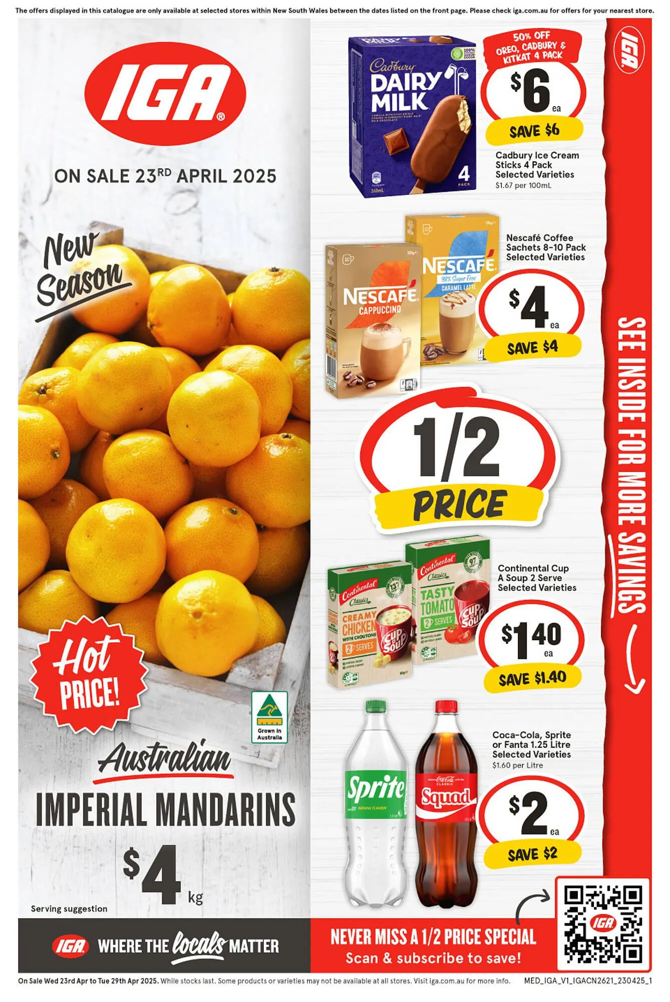 IGA catalogue - Catalogue valid from 23 April to 29 April 2025 - page 1
