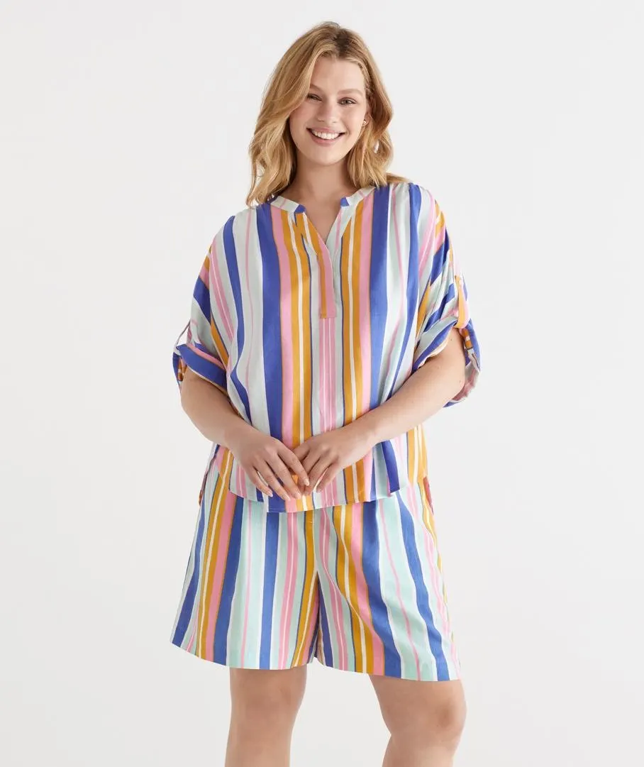 Holiday Stripe Relaxed Shirt