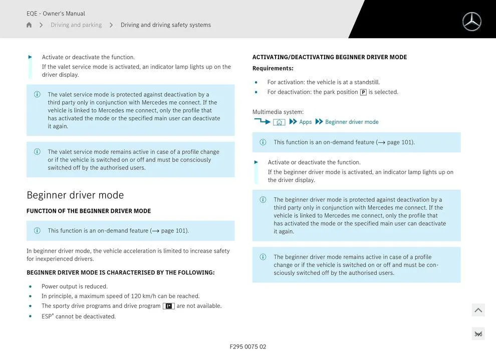 EQE Sedan - Catalogue valid from 11 September to 11 September 2025 - page 390