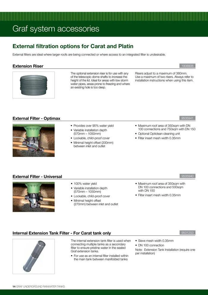 GRAF Underground Rainwater Tanks - Catalogue valid from 22 January to 31 December 2024 - page 14