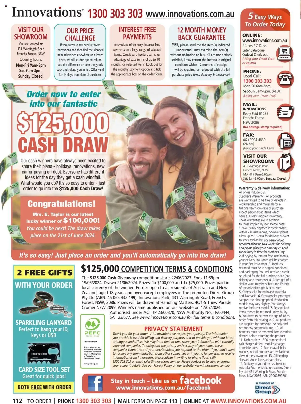 Innovations Catalogue Winter 2024 - Catalogue valid from 2 May to 31 December 2024 - page 112